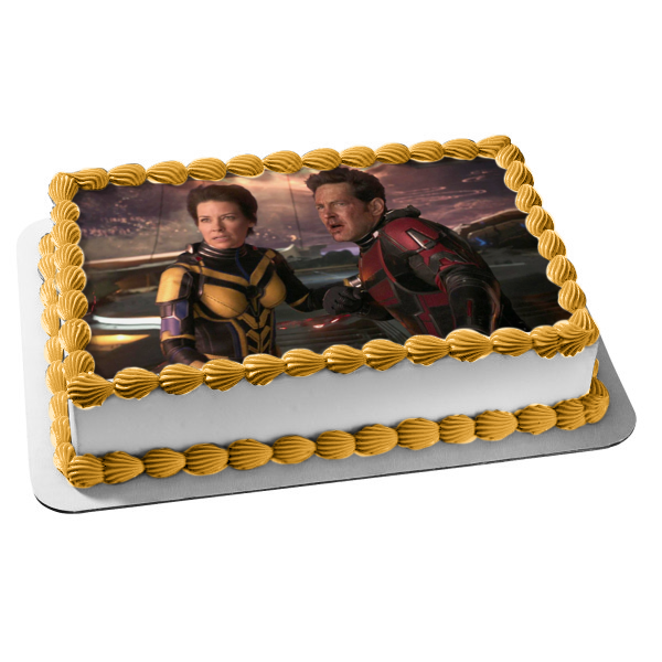 Ant-Man and the Wasp: Quantumania Hope Van Dyne and Scott Lang Edible Cake Topper Image ABPID56890 Online now