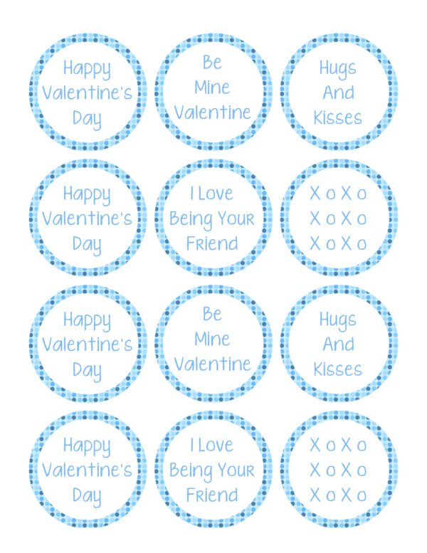 Blue Valentines Cupcake Toppers by Love Grows Wild Edible Cupcake Topper Images ABPID56999 Online now