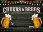 Cheers and Beers Marquee Lights Number Edible Cake Topper Image ABPID56869 Online Hot Sale