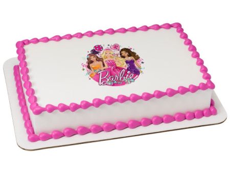 Barbie™ Glitter Birthday Edible Cake Topper Image For Discount