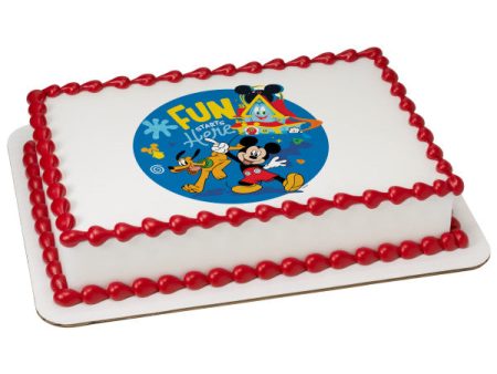 Disney Mickey Mouse Funhouse Fun Starts Here! Edible Cake Topper Image For Sale