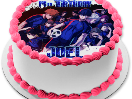 Blue Lock Anime Manga Soccer Yoichi Asahi Gin Gurimu Hyoma Jingo Meguru Okuhito Rensuke Wataru Yudai Edible Cake Topper Image ABPID56873 Online Hot Sale