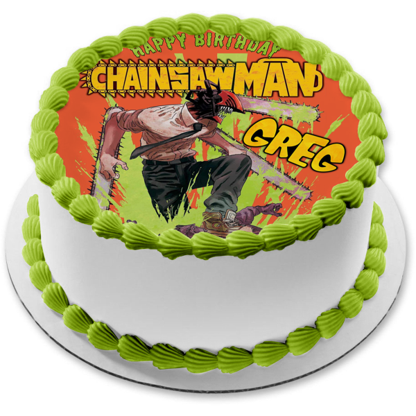 Chainsaw Man Denji Anime Manga Shonen Jump Edible Cake Topper Image ABPID56874 Online Hot Sale