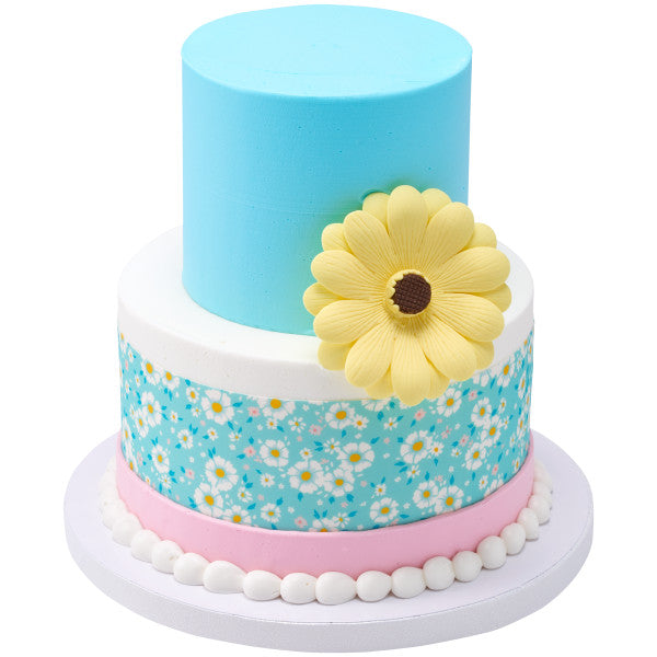 Blue Ditsy Print Edible Cake Topper Image Strips For Sale