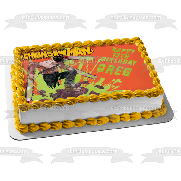 Chainsaw Man Denji Anime Manga Shonen Jump Edible Cake Topper Image ABPID56874 Online Hot Sale