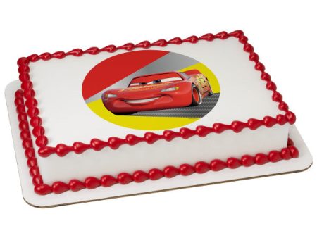 Disney and Pixar Cars Lightning McQueen Edible Cake Topper Image Cheap