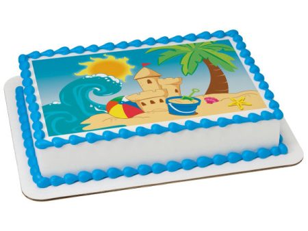 Sand Castle Edible Cake Topper Image For Sale