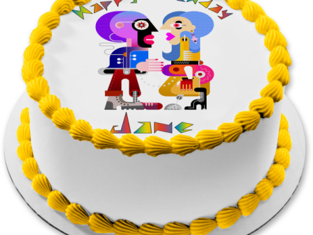 Abstract Art People Artist Art Teacher Fine Art Edible Cake Topper Image ABPID56871 For Cheap