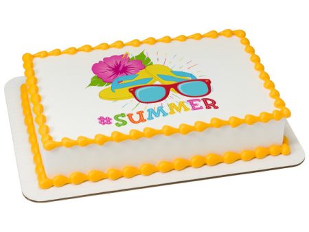 #Summer Edible Cake Topper Image on Sale